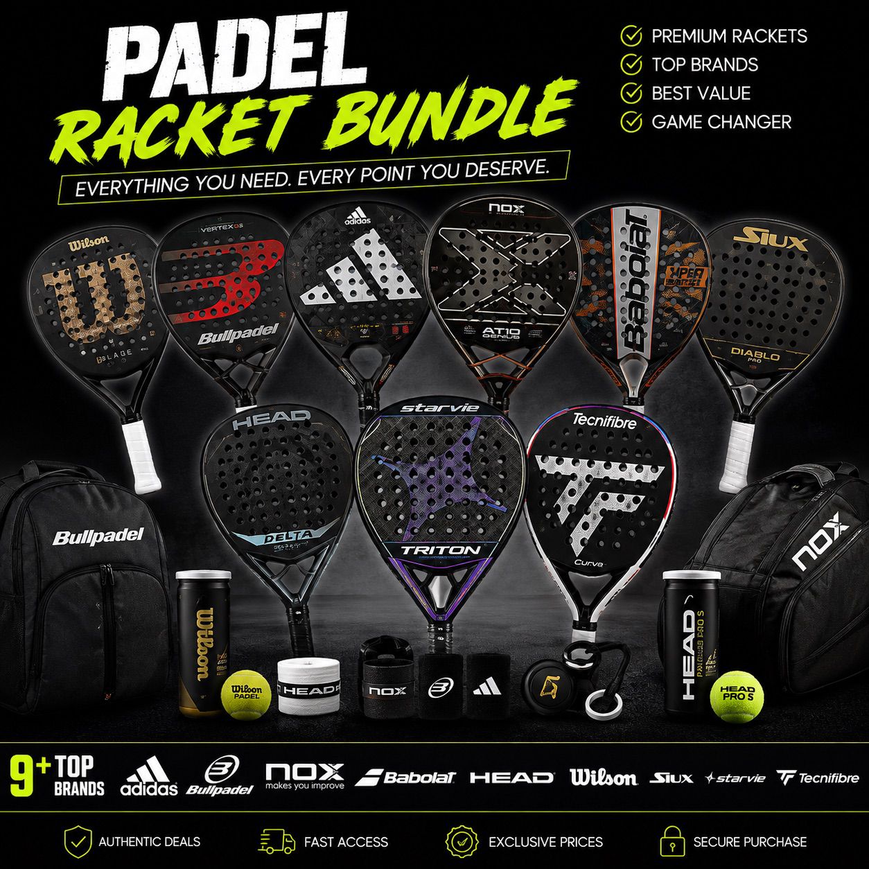 Padel Racket Bundle